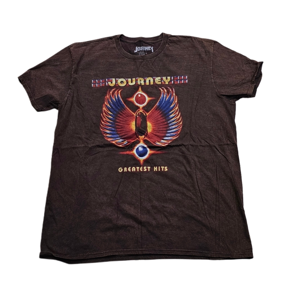 Journey Greatest Hits Band T-Shirt Men XL Classic Rock Steve Perry Winged Scarab